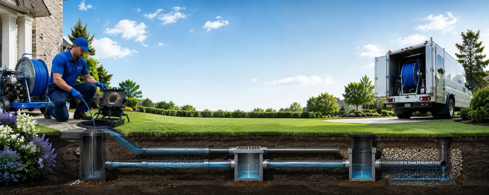 Outdoor drain cleaning information for Olsburg, KS